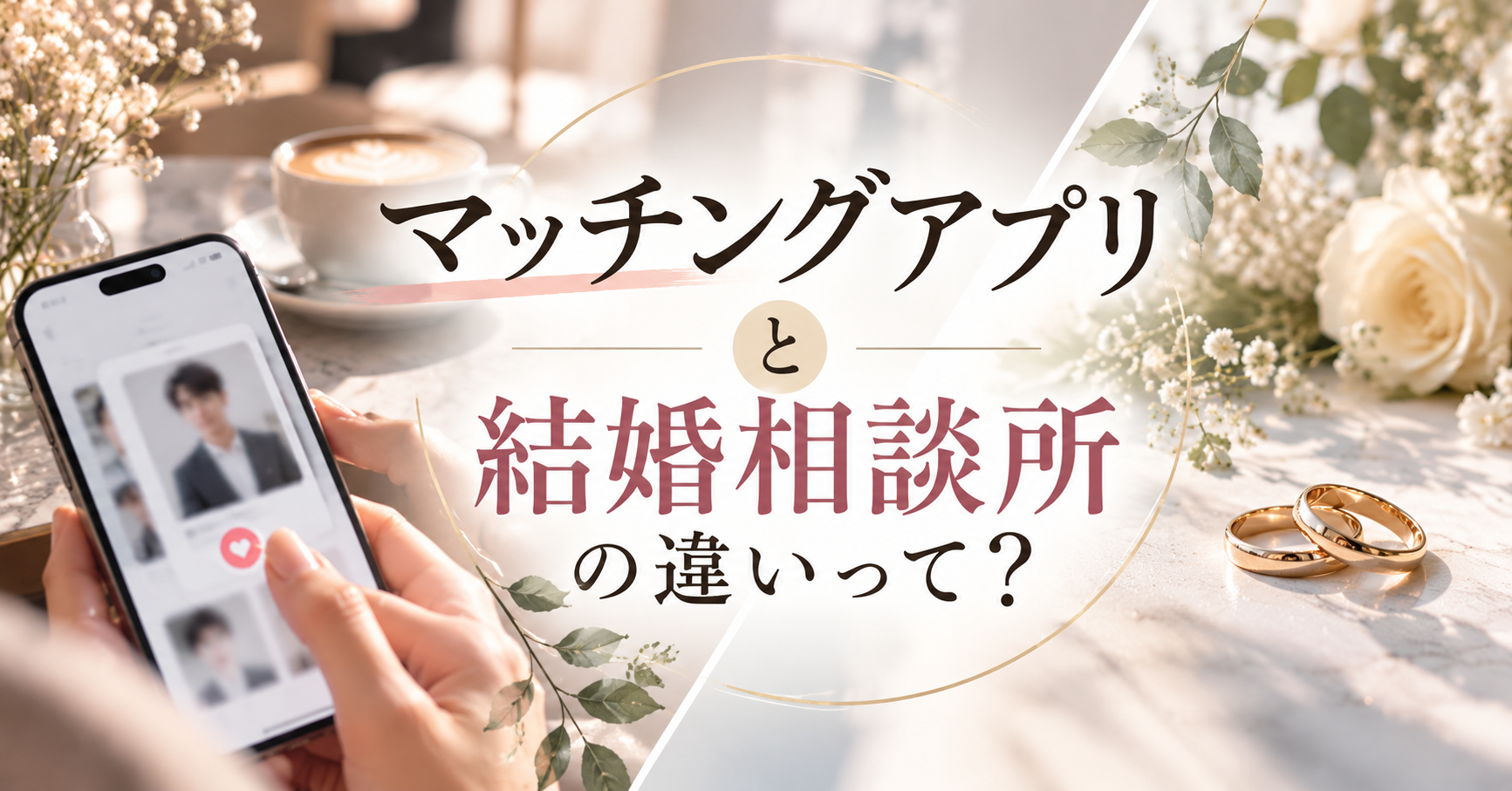 マッチングアプリと結婚相談所、結局何が違う？5つのポイントを徹底比較！